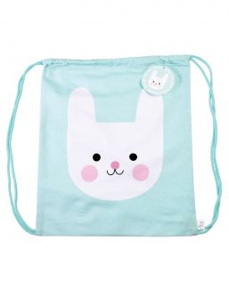 Cookie the Cat cotton drawstring bag.