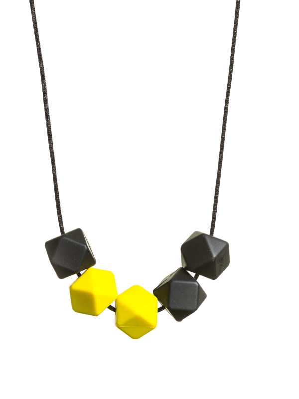 Nursing Necklace (black-lemon yellow)