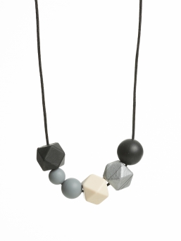 Nursing Necklace (pearl black-grey-ivory)