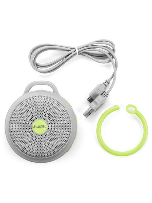 A white noise machine Hushh is a powerful tool in your infant sleep routine and helps baby fall asleep fast and minimizes sleep disruption from the outside world. Hushh creates a constant, soothing sound that helps lull your baby to sleep by mimicking the sound of the womb. Now you can take a familiar and comforting sleep sound with you wherever you go!