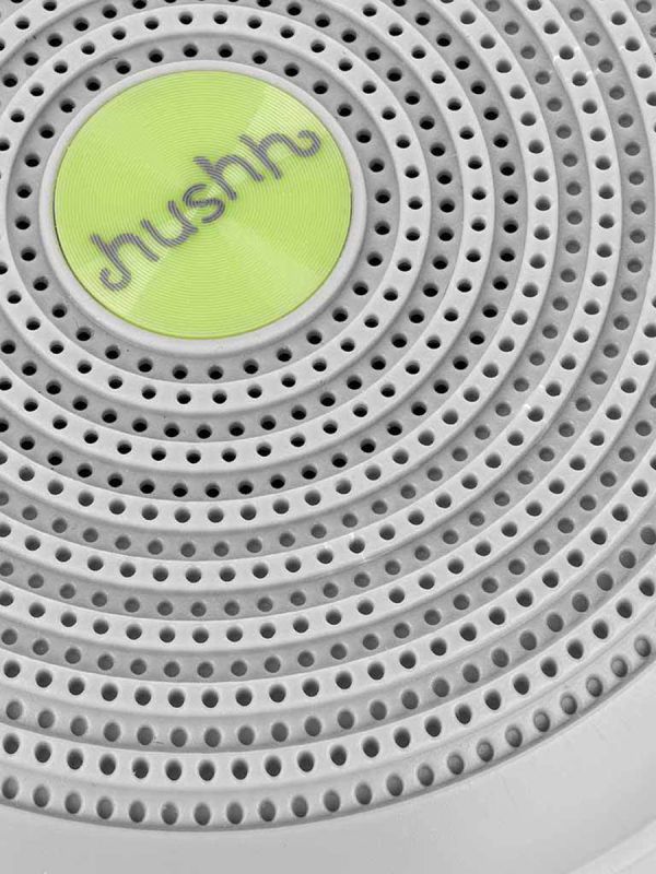 A white noise machine Hushh is a powerful tool in your infant sleep routine and helps baby fall asleep fast and minimizes sleep disruption from the outside world. Hushh creates a constant, soothing sound that helps lull your baby to sleep by mimicking the sound of the womb. Now you can take a familiar and comforting sleep sound with you wherever you go!