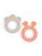 The Done By Deer Deer friends teether set made of 100% food grade silicone comes in fun shapes and colours.