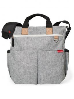 Duo Signature Grey Melange Diaper Bag takes your favorite diaper bag to the next level of functionality & style.