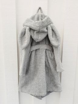 Super soft and luxurious Summerville bathrobe with adorable bunny ears.