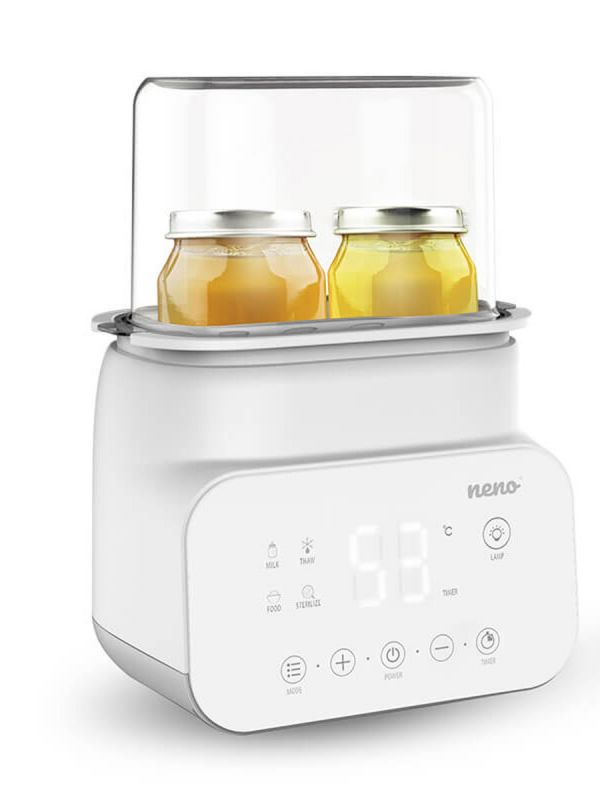 Neno Vita sterilizer and bottle warmer. Neno Vita combines 4 different functions: sterilization, heating meals and milk, reheating them and defrosting.