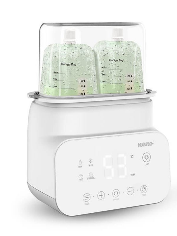 Neno Vita sterilizer and bottle warmer. Neno Vita combines 4 different functions: sterilization, heating meals and milk, reheating them and defrosting.