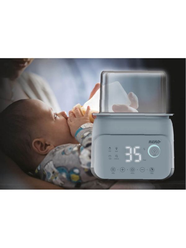 Neno Vita sterilizer and bottle warmer. Neno Vita combines 4 different functions: sterilization, heating meals and milk, reheating them and defrosting.