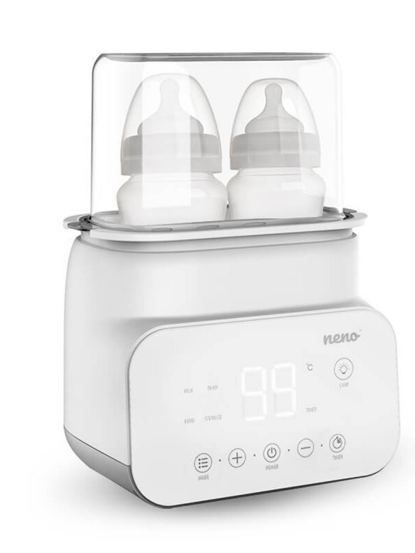 Neno Vita sterilizer and bottle warmer. Neno Vita combines 4 different functions: sterilization, heating meals and milk, reheating them and defrosting.