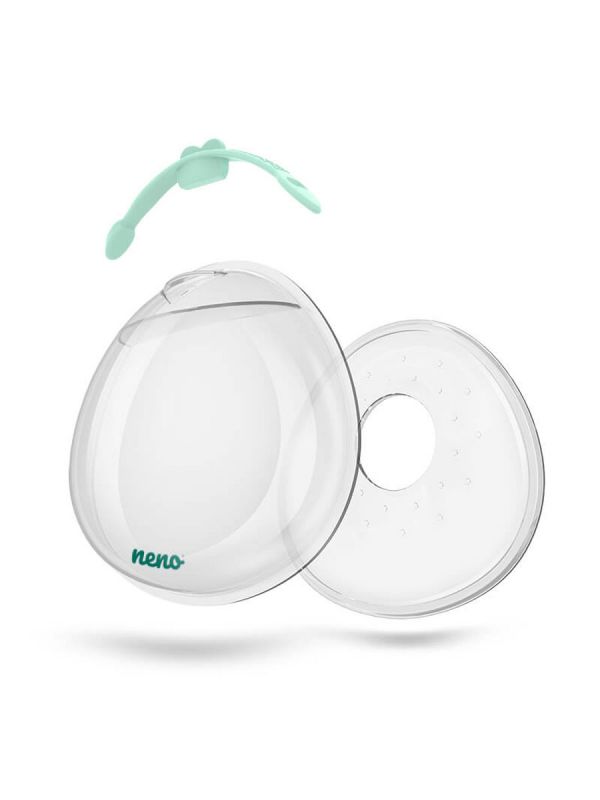 Neno - two milk collectors that allow you to imperceptibly collect milk under your bra. Milk collectors stay firmly in place thanks to non-slip silicone edges and help prevent leaks.