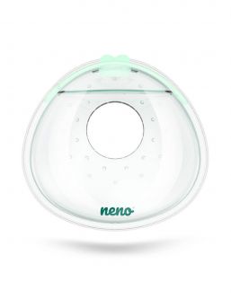 Neno - two milk collectors that allow you to imperceptibly collect milk under your bra. Milk collectors stay firmly in place thanks to non-slip silicone edges and help prevent leaks.