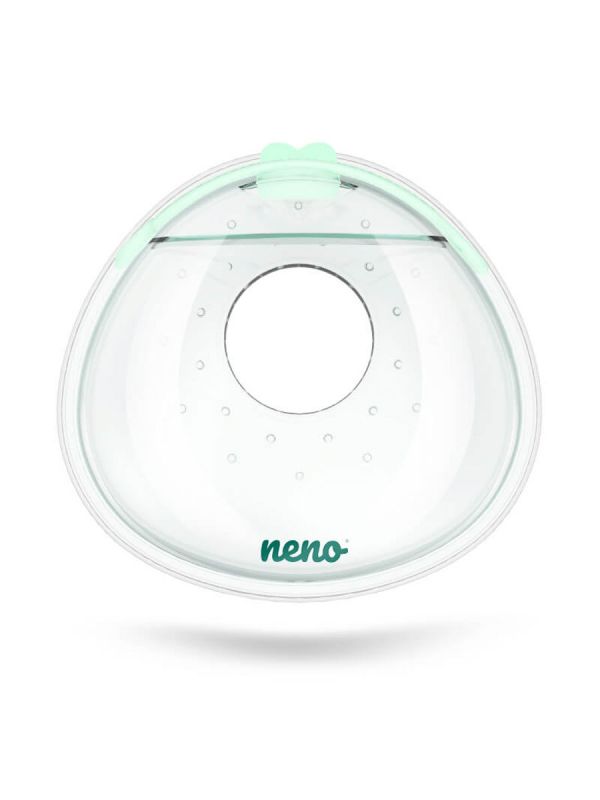 Neno - two milk collectors that allow you to imperceptibly collect milk under your bra. Milk collectors stay firmly in place thanks to non-slip silicone edges and help prevent leaks.