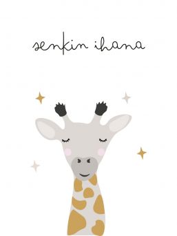 Greeting card giraffe - senkin ihana