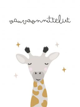 Greeting card giraffe - vauvaonnittelut