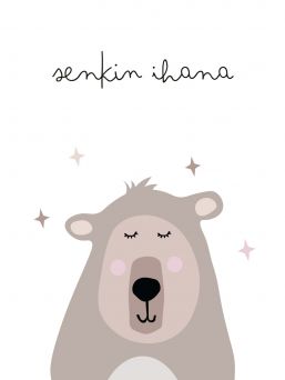 Greeting card bear - senkin ihana