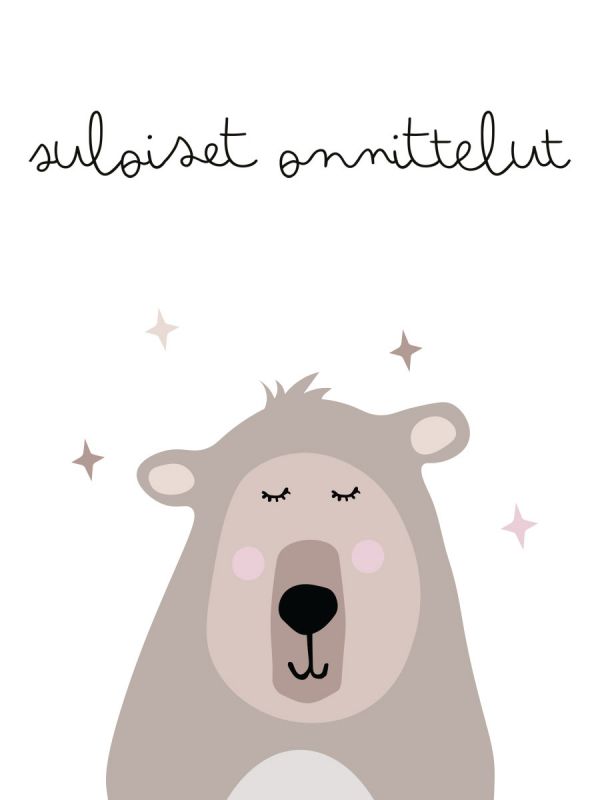 Greeting card bear - suloiset onnittelut