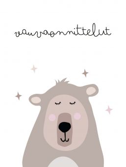 Greeting card bear - vauvaonnittelut