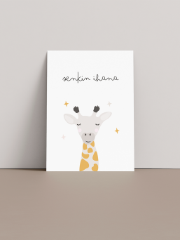 Greeting card giraffe - senkin ihana