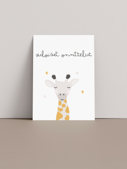 Greeting card giraffe - suloiset onnittelut