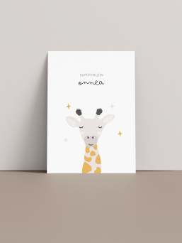 Greeting card giraffe - super paljon onnea