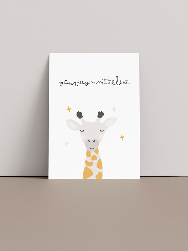 Greeting card giraffe - vauvaonnittelut