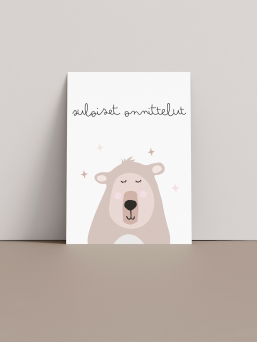 Greeting card bear - suloiset onnittelut