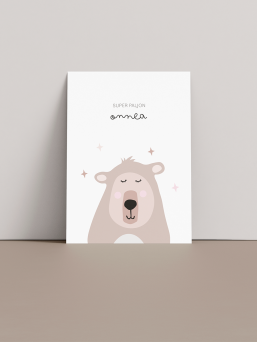 Greeting card bear - super paljon onnea