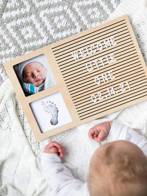 Babyprints letterboard adn frame