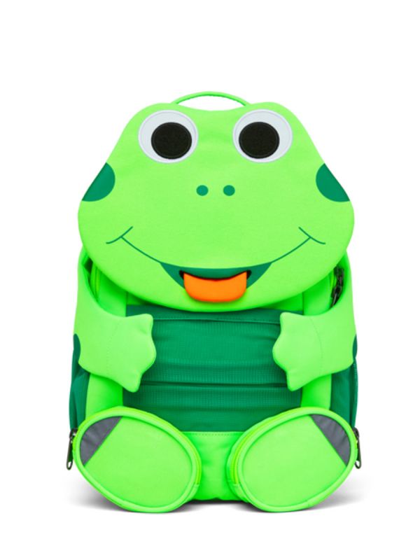 Affenzahn - large backpack, Neon Green Frog