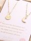 Mother & Child - Sun and Moon Necklaces in Gold