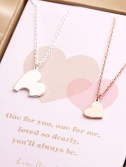 Mother & Child - Heart Puzzle Necklaces