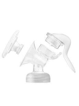 AVENT Natural Manual breast pump has a unique design, so your milk flows directly from your breast into the bottle, even when you are sitting up straight. This means you can sit more comfortably when pumping. Cleaning is easy, thanks to the small number of separate parts. All parts are dishwasher proof.
