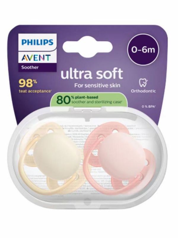 Philips Avent - pacifier Ultra Soft 0-6 months, rose/vanilla