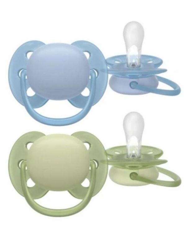 Philips Avent - pacifier Ultra Soft 0-6 months, sininen/sage