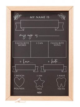 Ginger Ray - Baby Milestone Chalkboard Sign