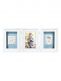 Babyprints Deluxe - triple frame for handprints and footprints + photo, white