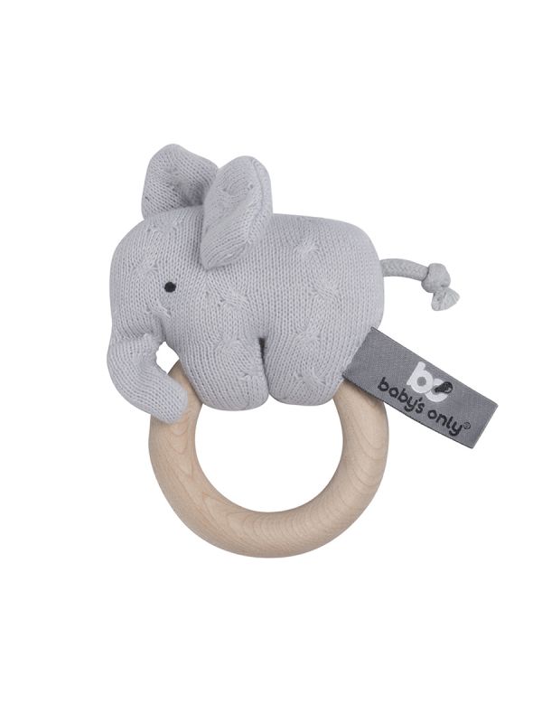 Baby's Only Wooden rattle Elephant. The rattle elephant has wonderful little lovely details, such as a tail knot and a long tip that your baby can explore and wonder.