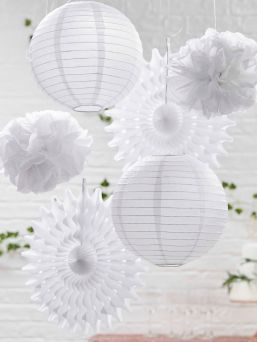 Ginger Ray - white Hanging Decorations
