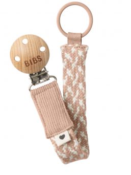 BIBS - Pacifier Clip Braid - Blush/Ivory