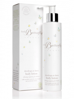 Exquisitely creamy and pampering, Little Butterfly London best-selling, organic-certified body lotion is artfully blended with healing bio-actives and precious oils, that are rich in anti-inflammatories and anti-oxidants