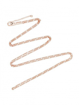 Rosegold plated necklace 140cm +10cm