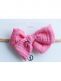 Happy Parrot Bow headband Muslin collection - Bubblegum