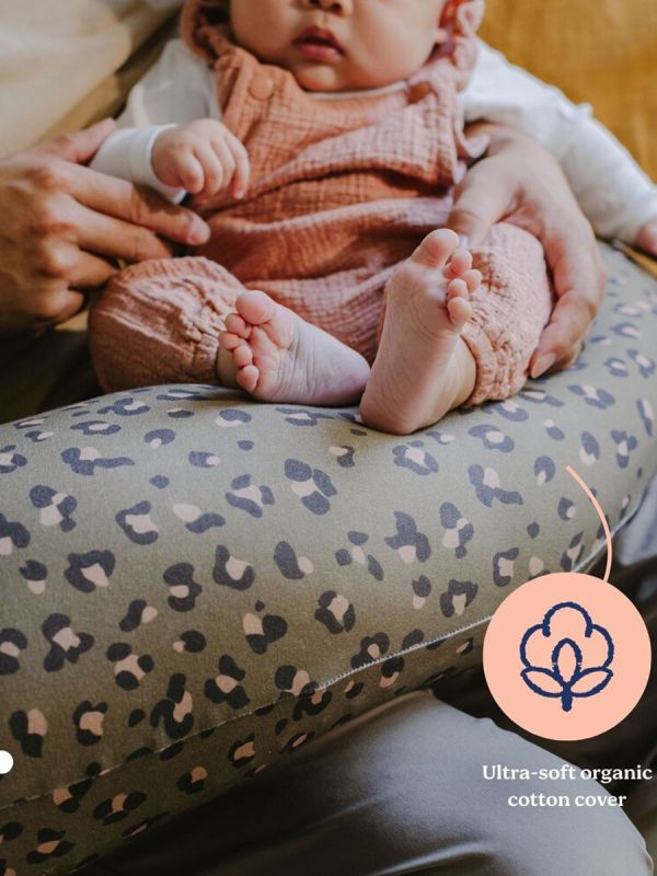Buddy nursing pillow / body pillow, leopard bronze