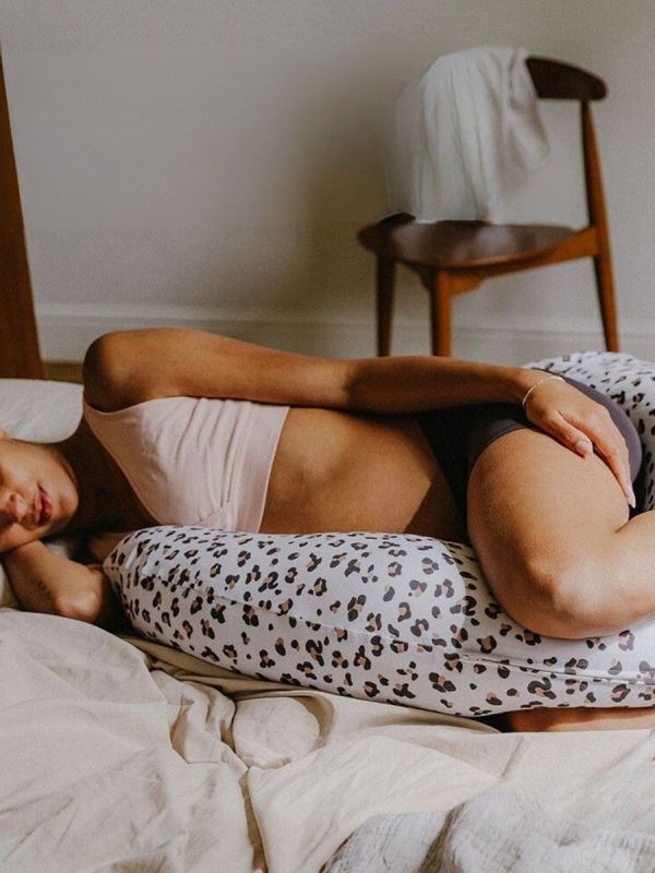 Buddy nursing pillow / body pillow, leopard cream