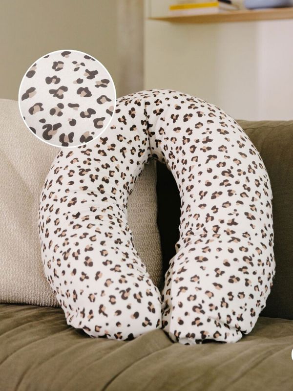 Buddy nursing pillow / body pillow, leopard cream