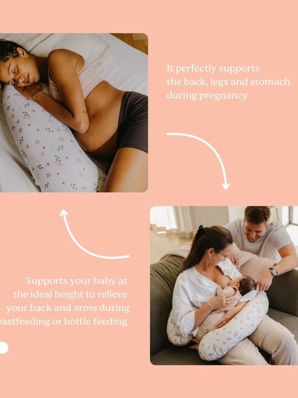 Buddy nursing pillow / body pillow, peaches