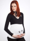 Belly Belt - handprint, white 32/36