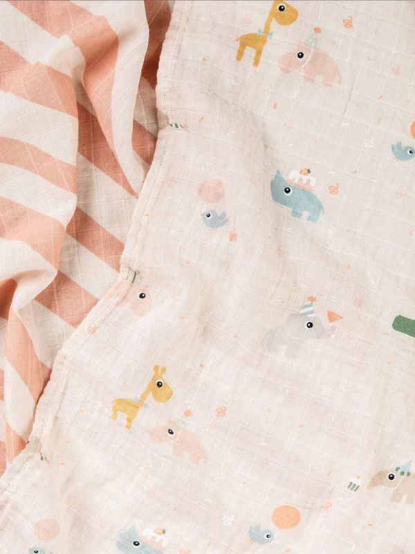 Burp cloth 2-pack 70x70 - Celebration – Done By Deer