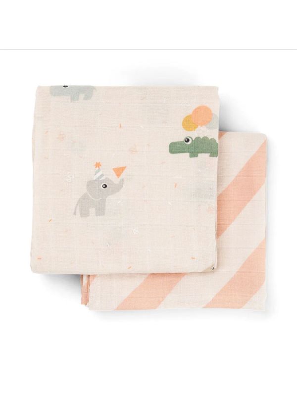 Burp cloth 2-pack 70x70 - Celebration – Done By Deer