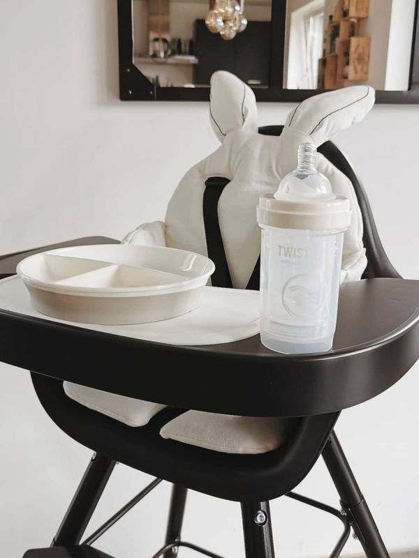 Rabbit High Chair Seat Cushion, white  | CHILDHOME