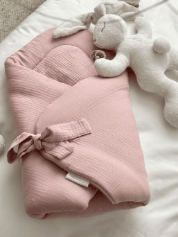 Cotton & Sweet - muslin baby horn, bubblegum